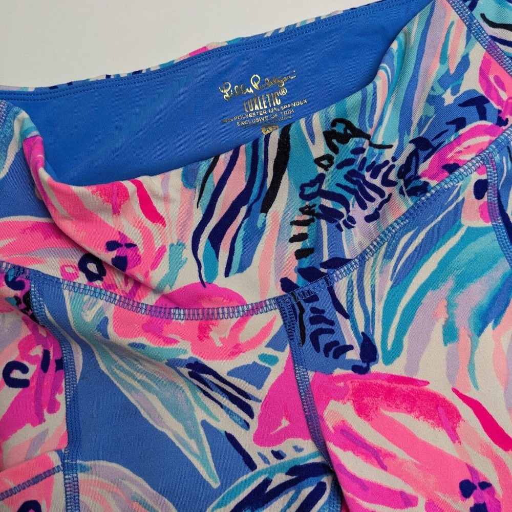 Lilly Pulitzer Women's Size XS Capri Style Spandex Floral Legging Exercise Pants - Picture 2 of 8
